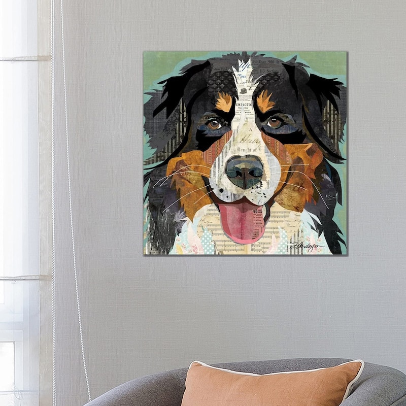 iCanvas "Bernese Mountain Dog Collage" by Traci Anderson Canvas Print - 26x26x1.5