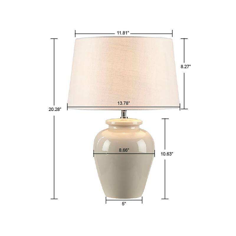 23" Resin Table Lamp with Faux Wood Texture
