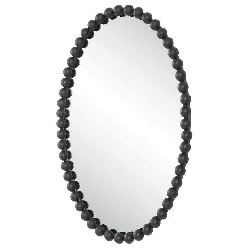 Uttermost 09876 Serna 20" W x 30" H Oval Framed Bathroom Mirror