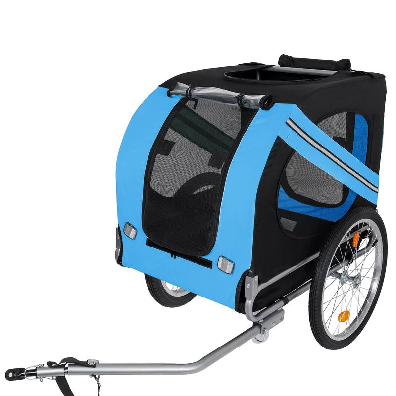 Large Folding Bike Trailer for Dogs, 100LB Capacity All-Terrain Pet Carrier for Cycling, Jogging, Camping & Outdoor Adventures