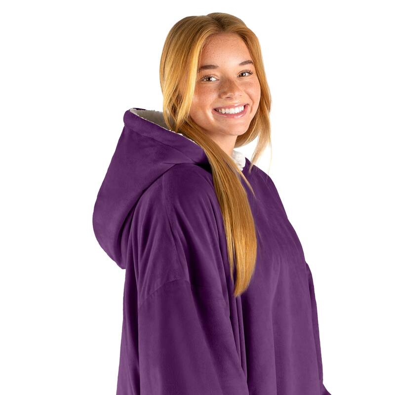 Bare Homey B-Cozy Oversized Sherpa Wearable Blanket