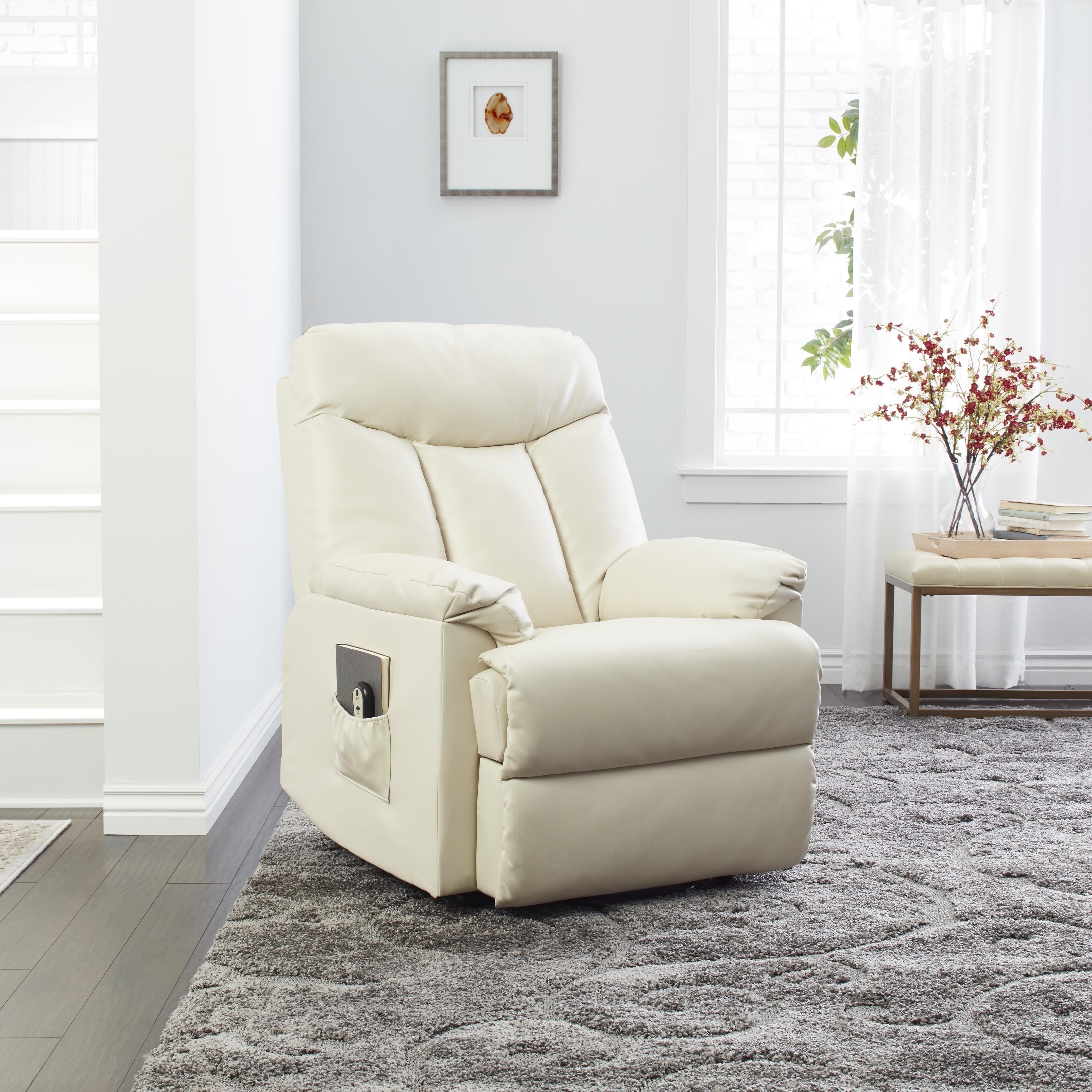 Copper Grove Off White Leather Power Recliner Chair Cream Standard eBay