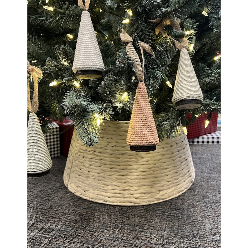 JoJo Fletcher Natural Woven Christmas Tree Collar - 20" x 15" x 10" - Beige