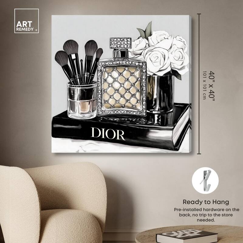 Classy Ink Glam Setup Canvas by Art Remedy, Gallery Wrapped