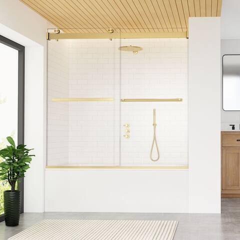 Marcelo By Pass Frameless Tub Door with Clear Glass
