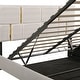preview thumbnail 24 of 30, Queen Size Bed Grounding Platform Bed with Hydraulic Storage Upholstered Low Profile Bed Wingback Bed with Metal Legs