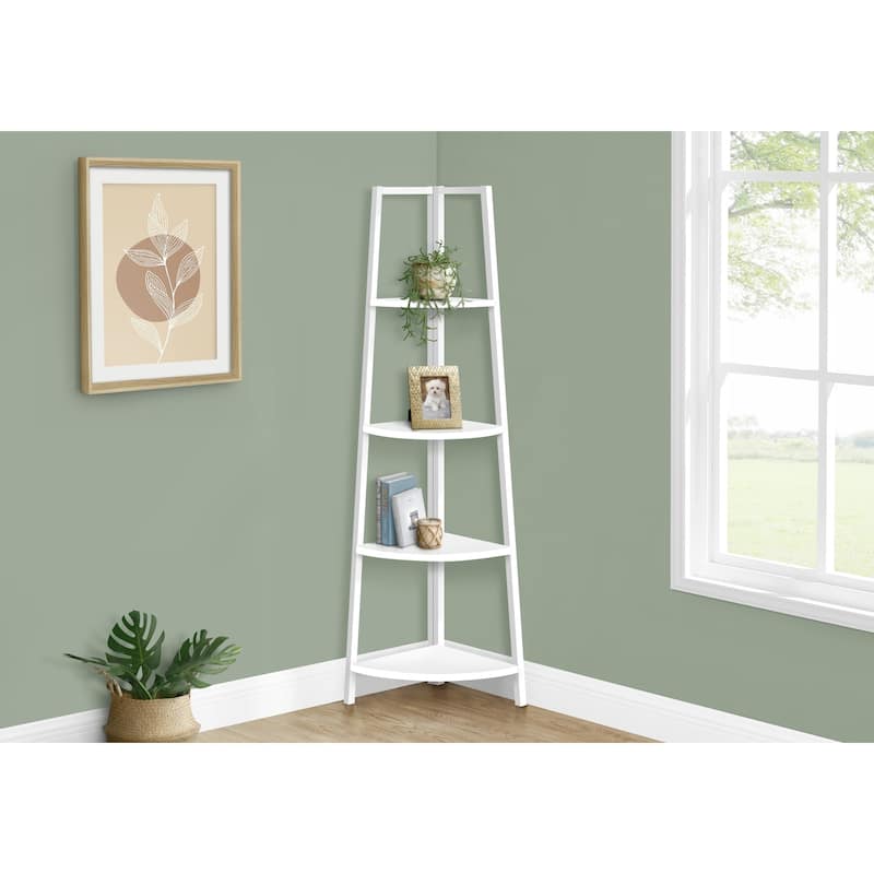 Slim 5-Shelf Bookcase with Tall Narrow Frame, Modern Open Shelves for Storage and Stylish Displays - 17.5