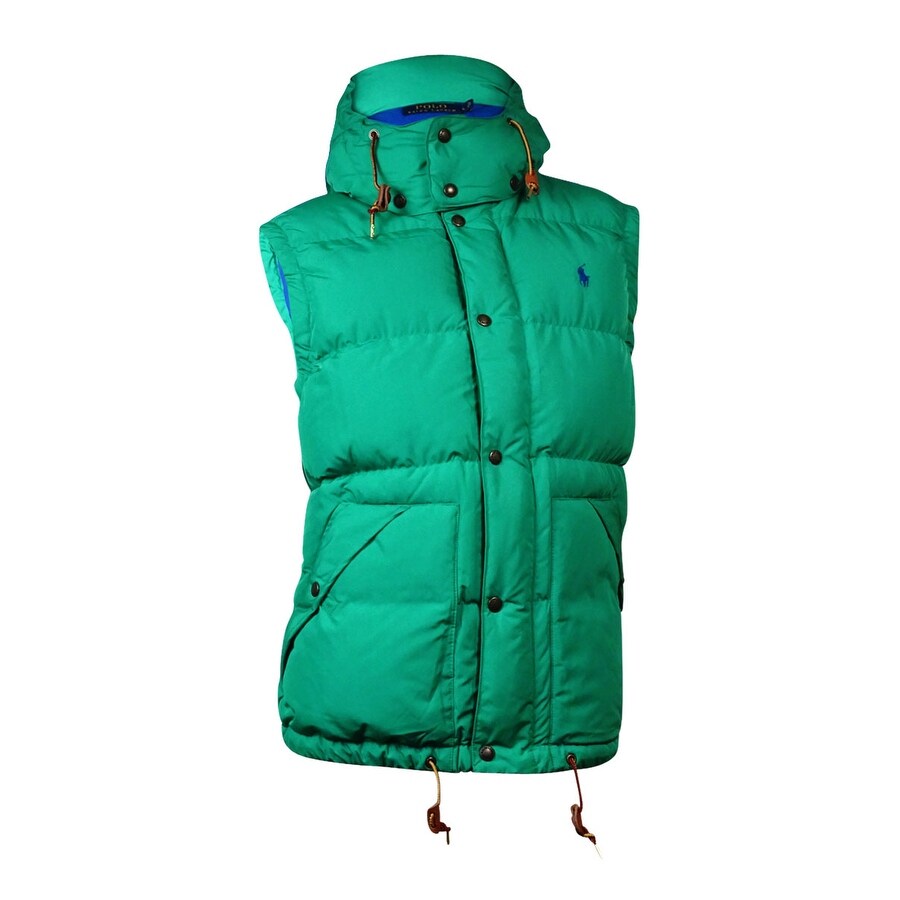polo hooded down vest