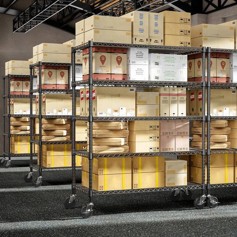 2200 LBS Heavy Duty Garage Shelving, 5-Tier Industrial Metal Shelving Unit for Basement, Pantry, Warehouse