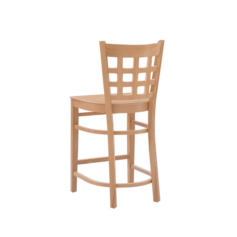 Linon Levan Counter Stool Black Wood Seat Set Of 2