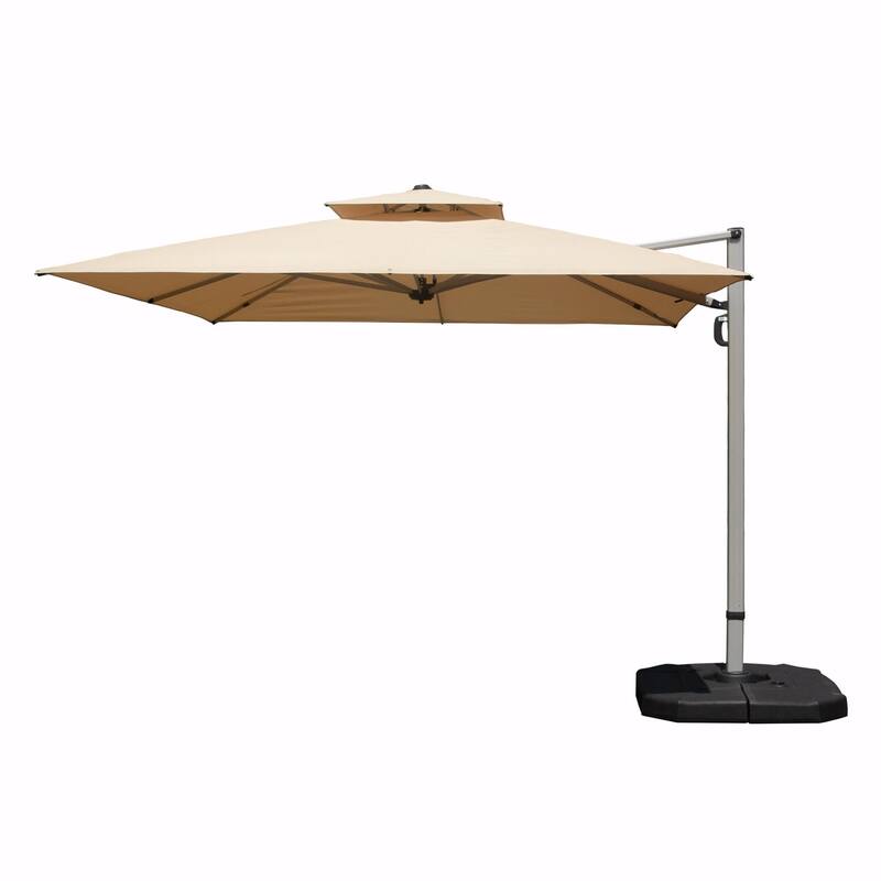 Aluminum Patio Umbrella - 360° Rotation, Hydraulic Lift