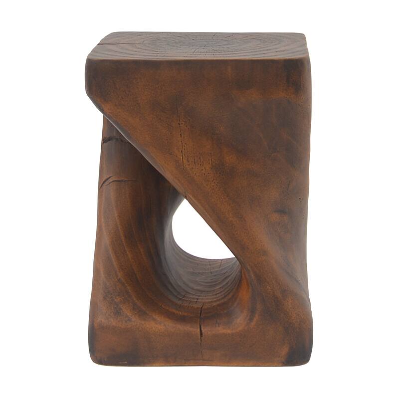 Twist Shape Side Table, Wood-like texture