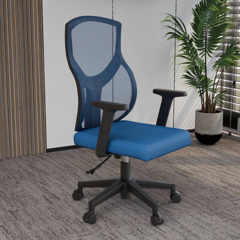 Glen Ergonomic Swivel Adjustable Mesh Exceutive Office Desk Chair with Lumbar Support, Arms & Cotton Seat for Home Office