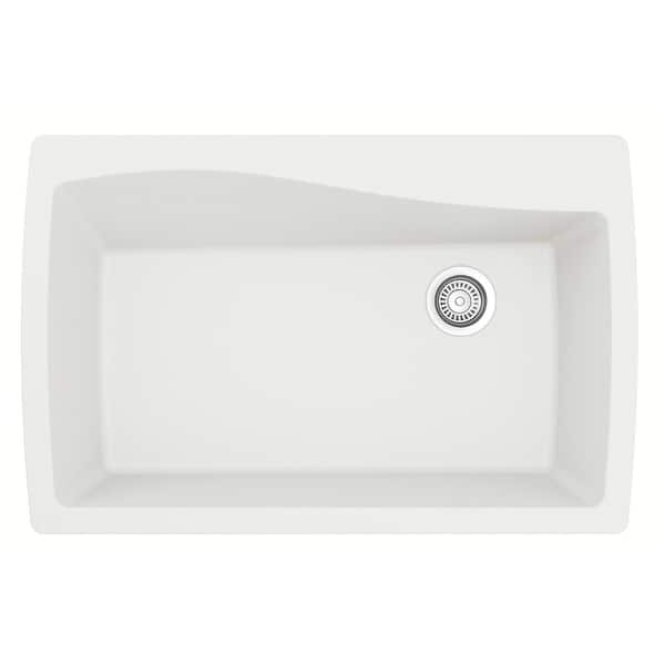 slide 40 of 52, Karran Drop-In Quartz Single Bowl Kitchen Sink White