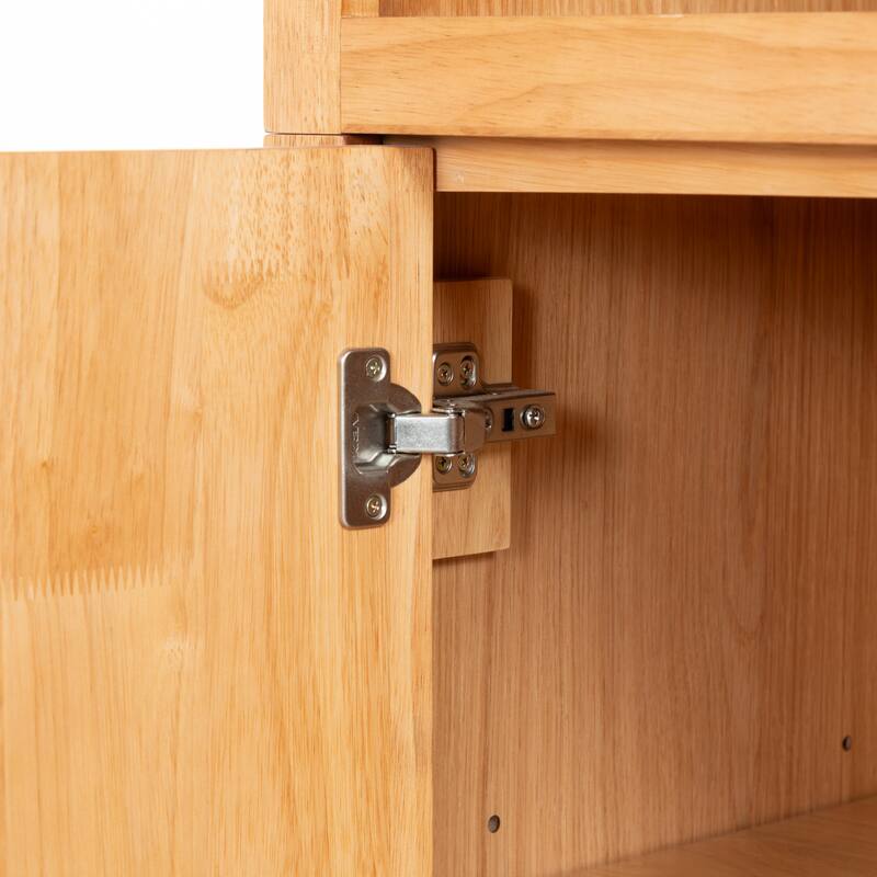 SAFAVIEH Couture Elladora Ribbed Front Wood Bookcase - 34"W x 15"D x 76"H