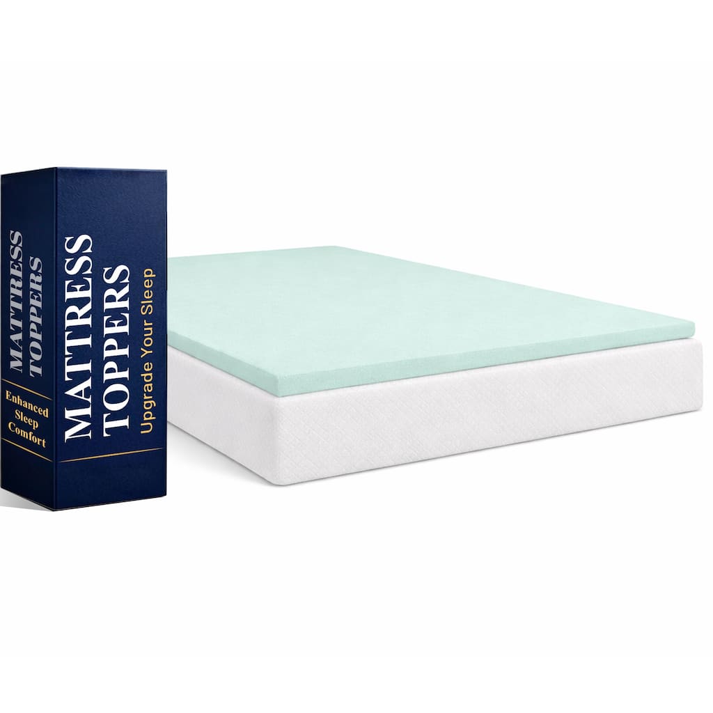 Onetan, 1", 2" & 3" High Density Medium Firm Foam Mattress Topper, White