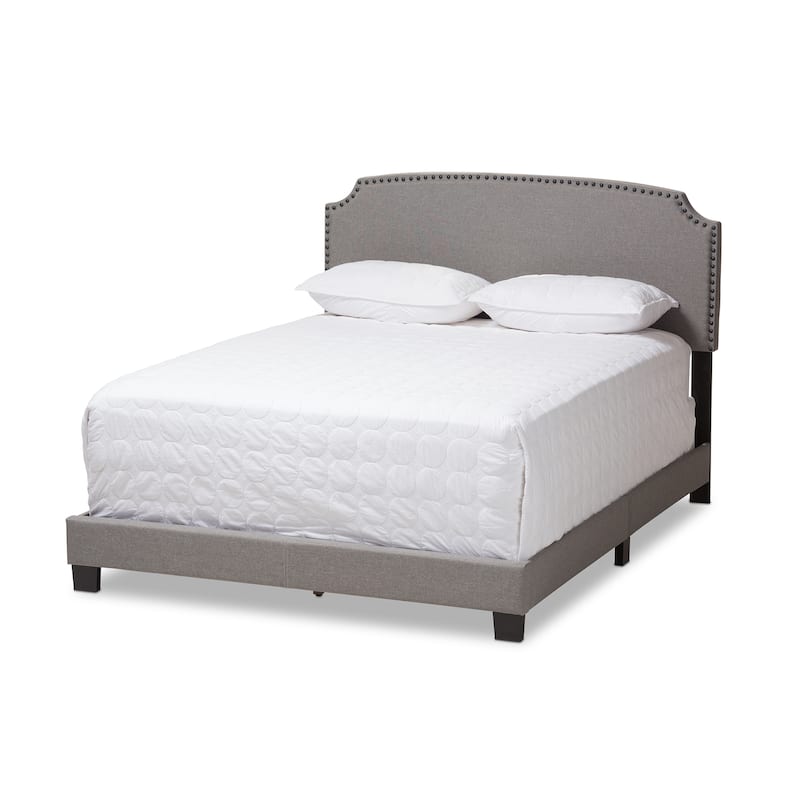 Contemporary Fabric Bed by Baxton Studio - Grey - Full