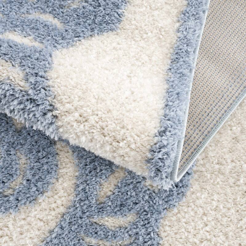Hauteloom Cansu Living Room, Bedroom Area Rug - Contemporary - Plush Pile - Black - 2' x 3'