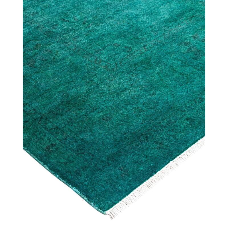 Contemporary Overdyed Wool Hand Knotted Area Rug - 5' 2" x 7' 7"