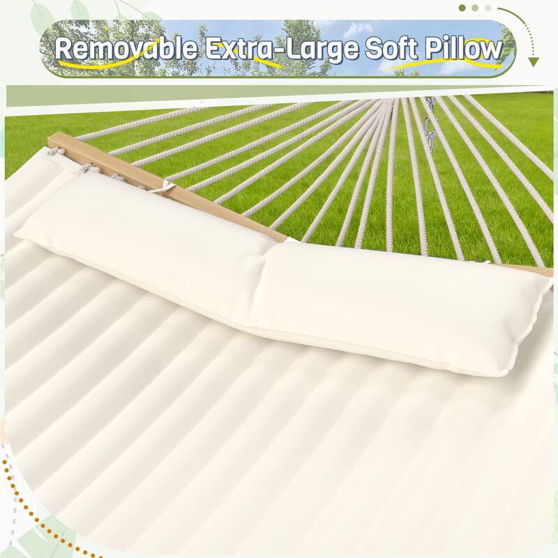 EROMMY Modern Portable Hammock, Hand-Woven Ropes, Anti-Tipping Design for Backyards, Beaches & Campsites