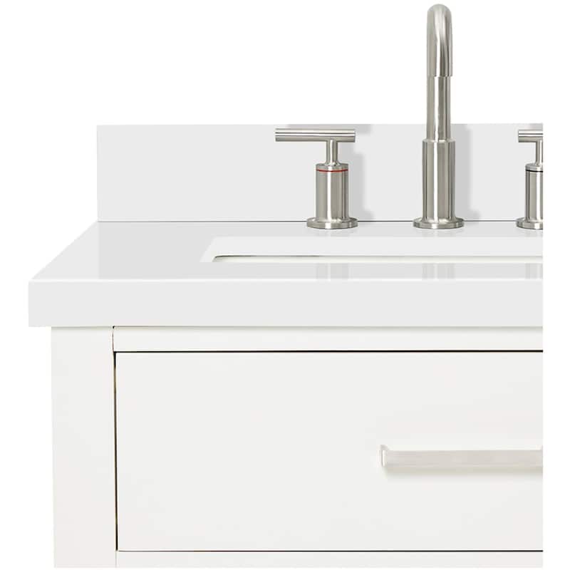 Ariel H061DWQRVO Bristol 61" Free Standing Double Rectangular Basin