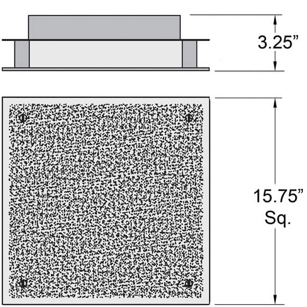 Access Lighting Vision 1-light LED Brushed Steel Flush Mount with Frosted Glass
