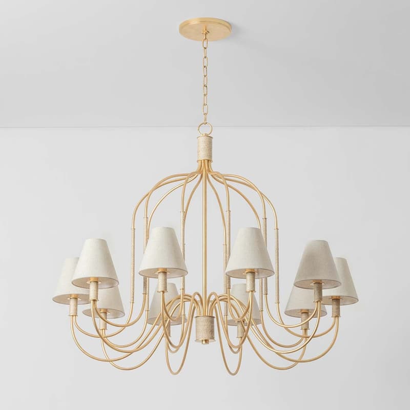 Hudson Valley Lighting 5744 Warrensburg 10 Light 44" Wide Chandelier