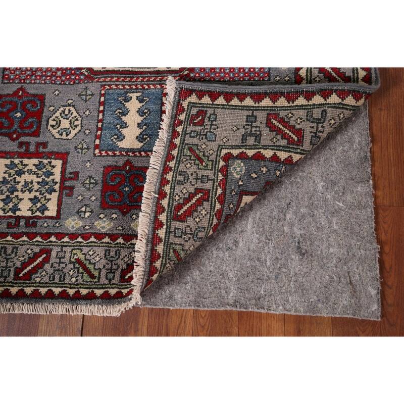Traditional Kazak Accent Rug Hand-Knotted Wool Carpet - 3'3" x 4'11"