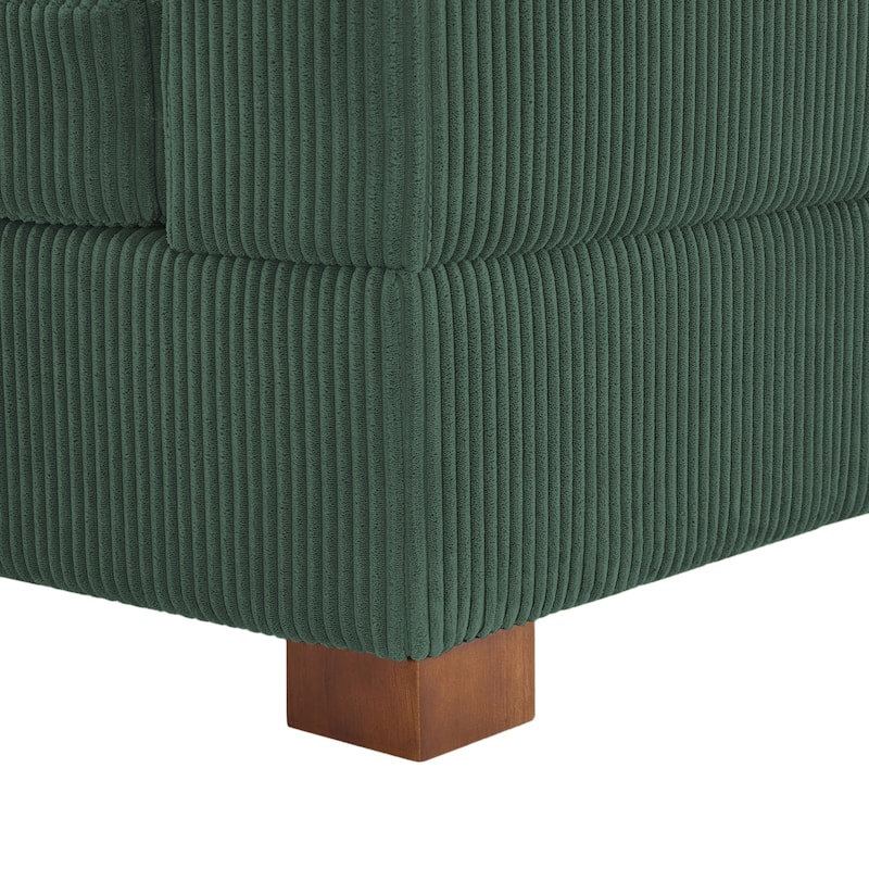 Modern Corduroy Indoor Chaise Lounge Couch with Pillows