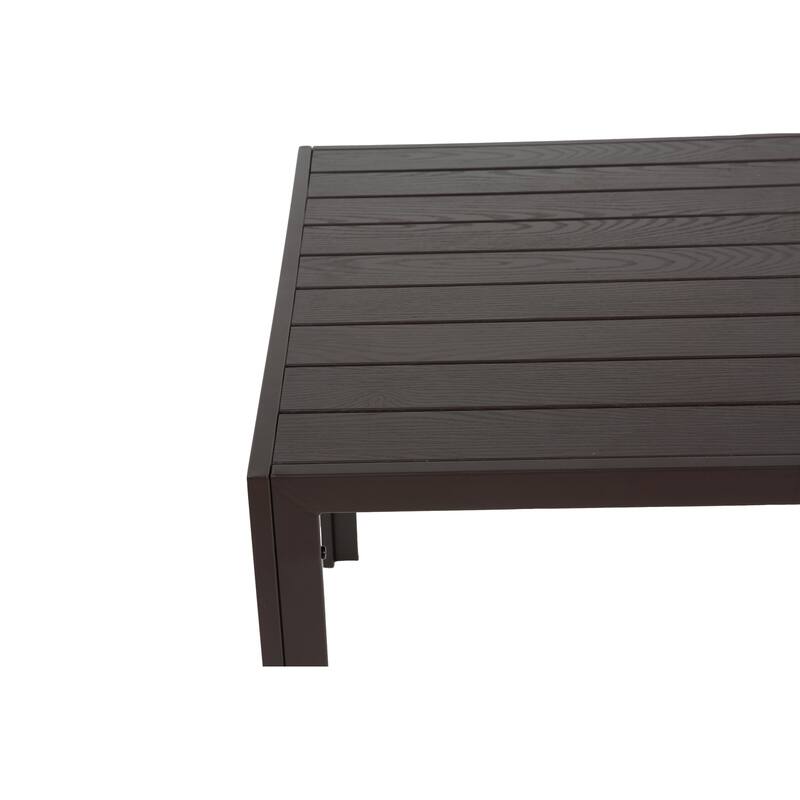 7 Pieces Patio Dining Set, Outdoor Furniture Table and 6 Textilene Chairs, Outdoor Furniture with Rectangular Table and