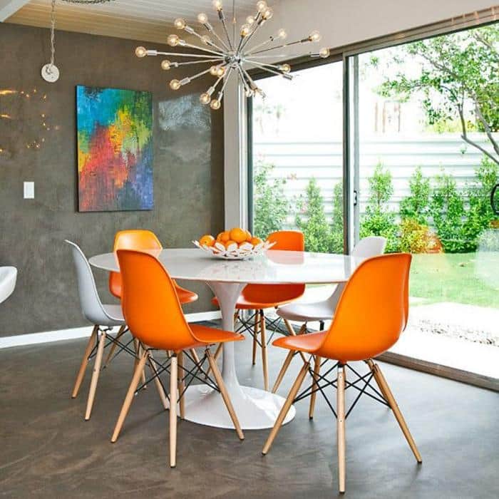 Plastic Eiffel Chairs Solid Wood Legs Molded Modern Armless Side Dining For Kitchen Work Office