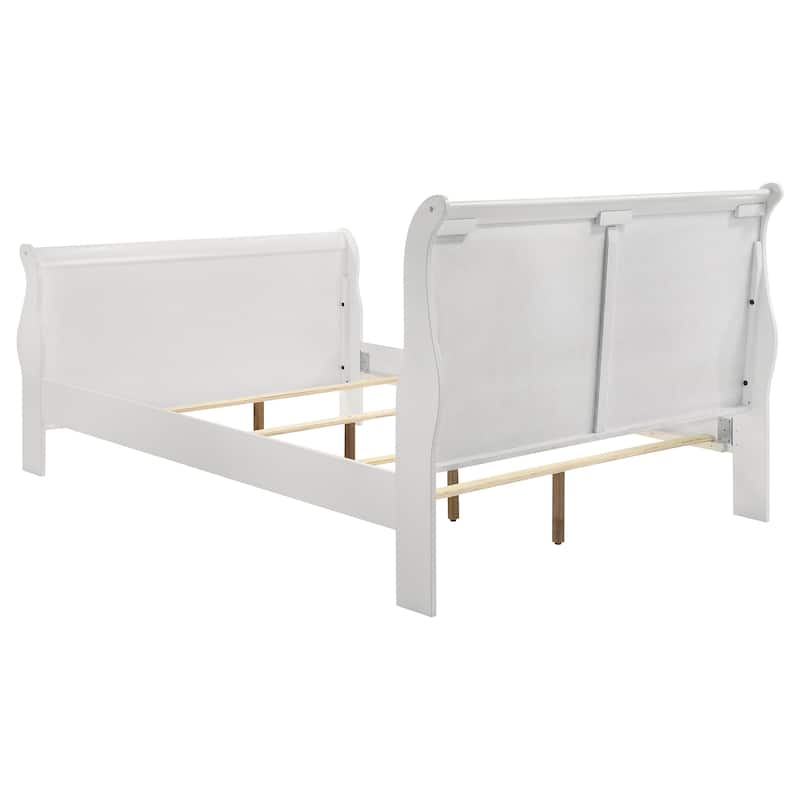 Louis Philippe Traditional Wood Sleigh Bed