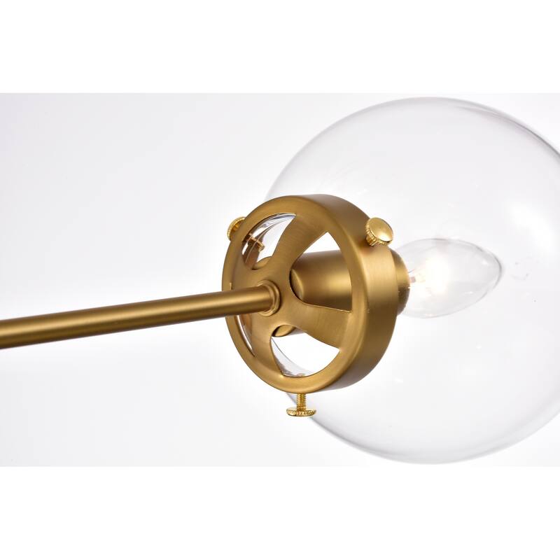 Masakee 12-light Sputnik Metal Chandelier with Clear Glass Globe Shades