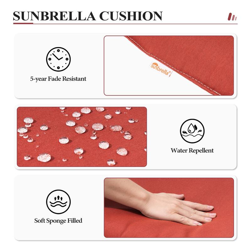 Set of 2/4 Outdoor Cast Aluminum Swivel Bar Stools with Sunbrella Fabric Cushion