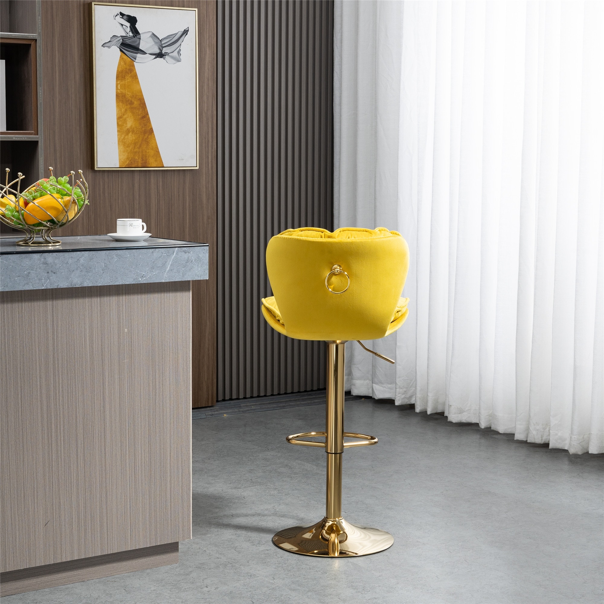 Mustard swivel bar 2025 stools