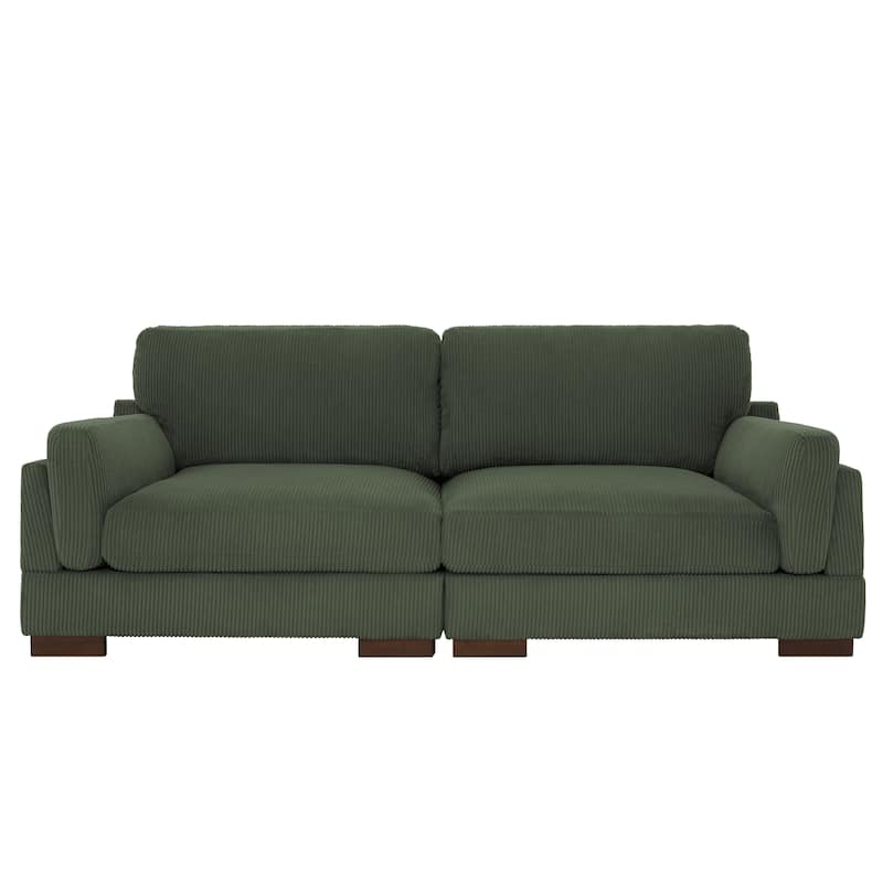 90" Oversized Modular Sectional Corduroy Sofa