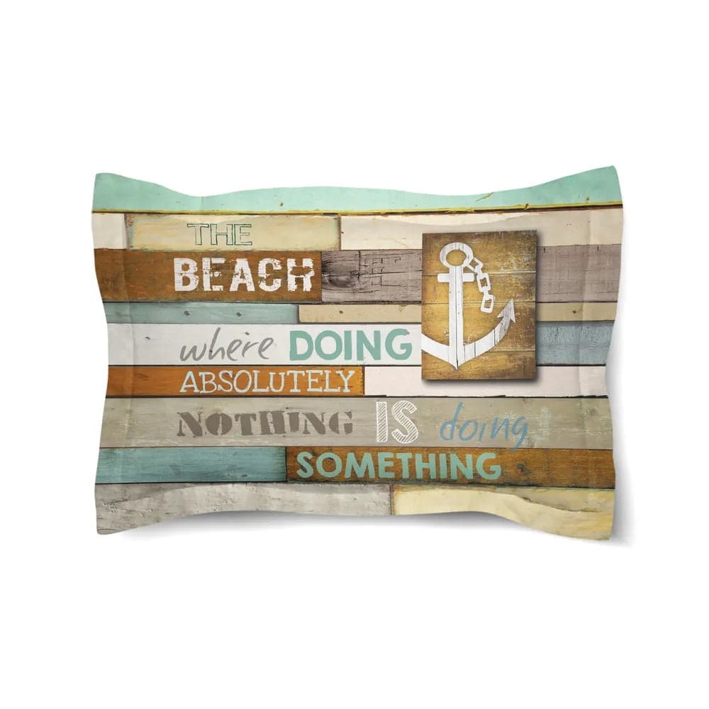 Laural Home Beach Words Standard Pillow Sham
