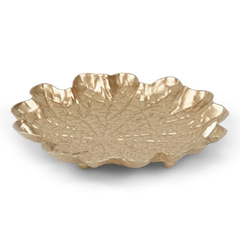 Delphine Gold Metal Lilypad Catchall Tray