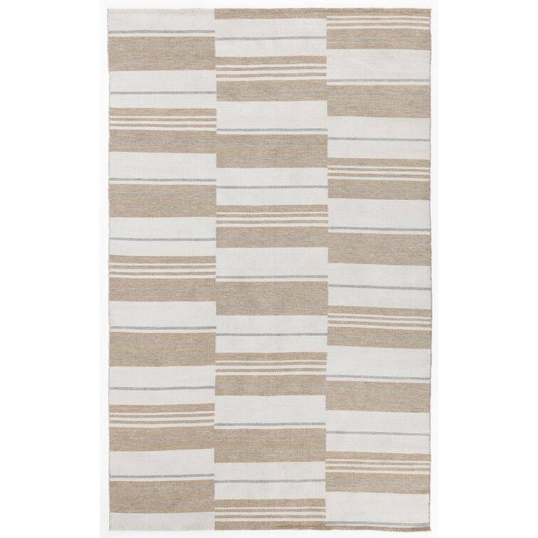 Boulder Indoor Outdoor Handwoven Stripe Area Rug by Kosas Home - 2' x 3' - Ivory
