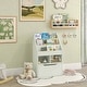 preview thumbnail 8 of 7, HOMCOM Kids Bookcase Multi-Shelf Rack Organizer with Storage Drawer for Books, Playroom, Pale Green