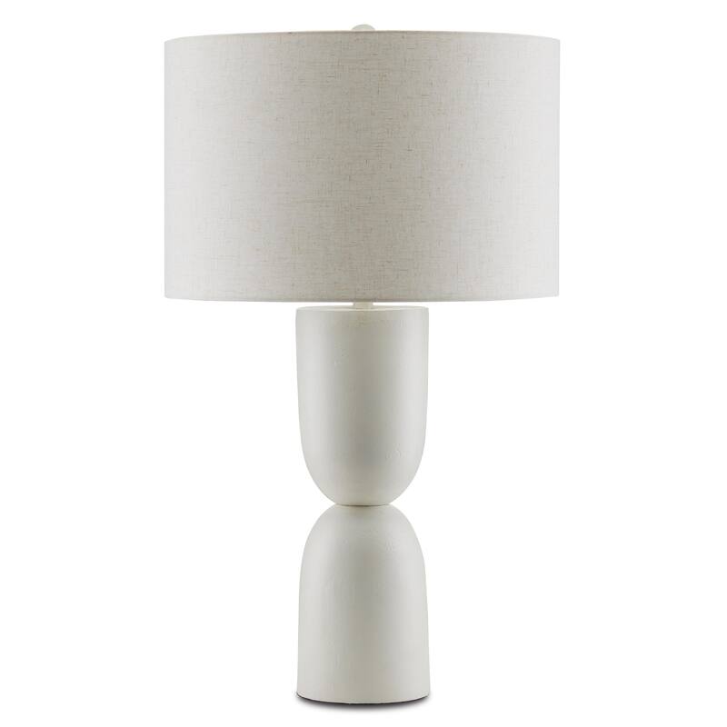 Currey & Company Linz White Table Lamp - 29.25"h x 18"dia