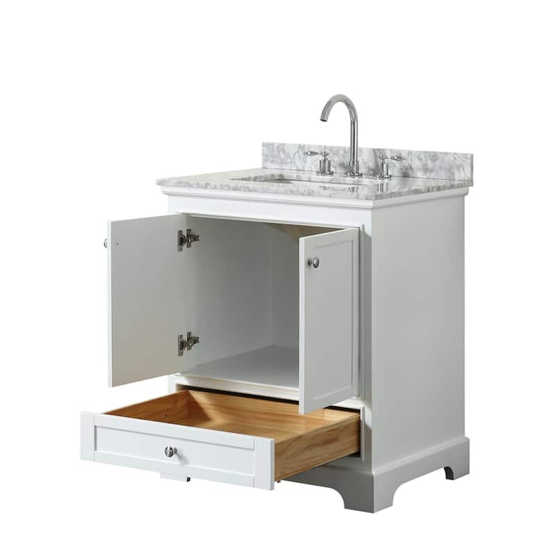 Wyndham Collection Deborah 30" Free Standing Single Vanity Set with