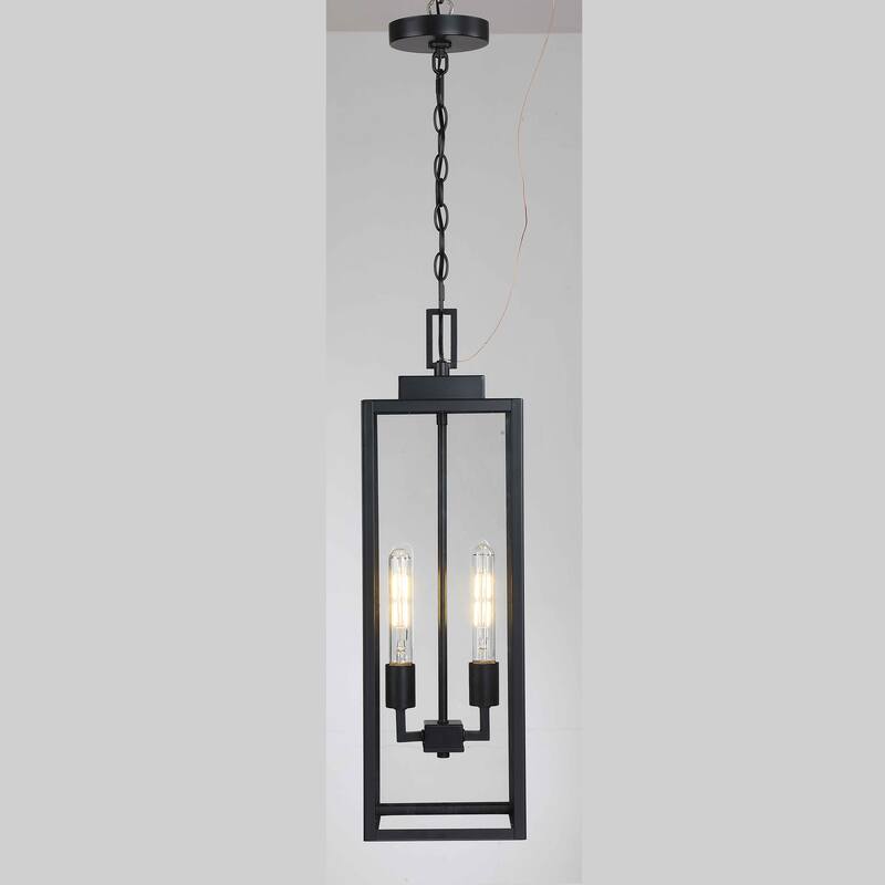17" H 1-Light Outdoor Hanging Lantern Pendant Light-Dusk to Dawn could be chosen