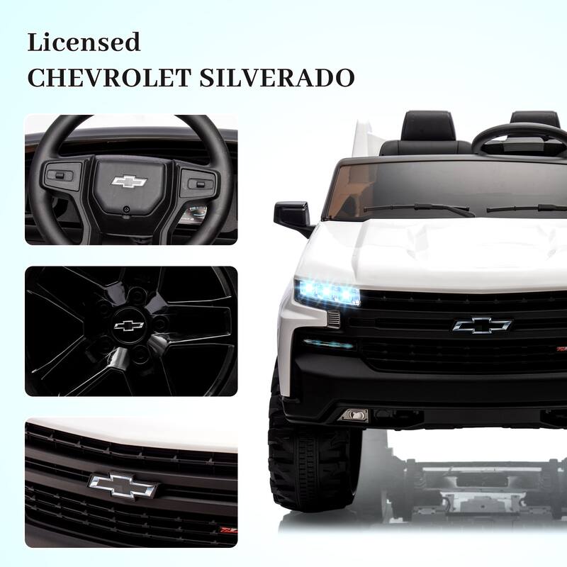 24V 2-Seater Truck Licensed Chevrolet Silverado Ride On Car Kids Toy