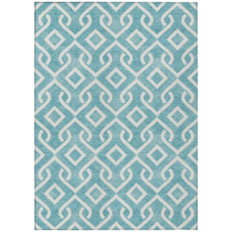 Machine Washable Indoor/ Outdoor Chantille Trellis Rug