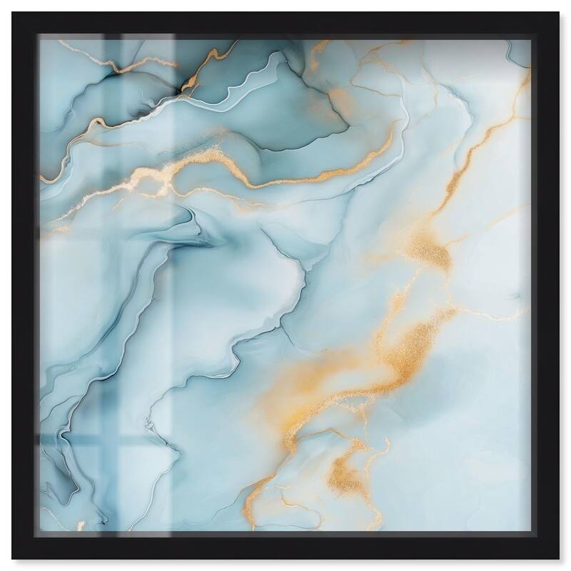 Precious Flow Shadowbox by Art Remedy - Black - 20" x 20"