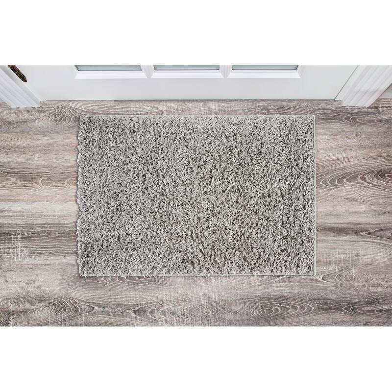 World Rug Gallery Contemporary Solid Cozy Plush Shag Area Rug