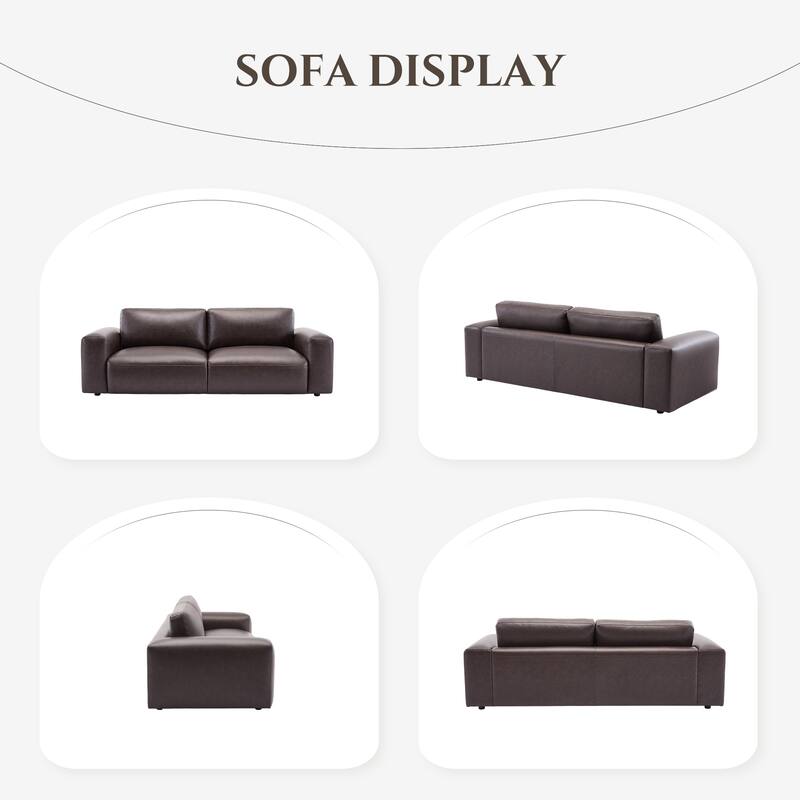 Oversized 3-Seater Sofa-Extra Deep Seats Wide Arms for Living Room, Apartment