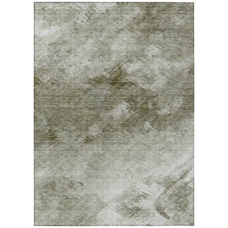 Machine Washable Indoor/ Outdoor Chantille Abstract Watercolor Rug