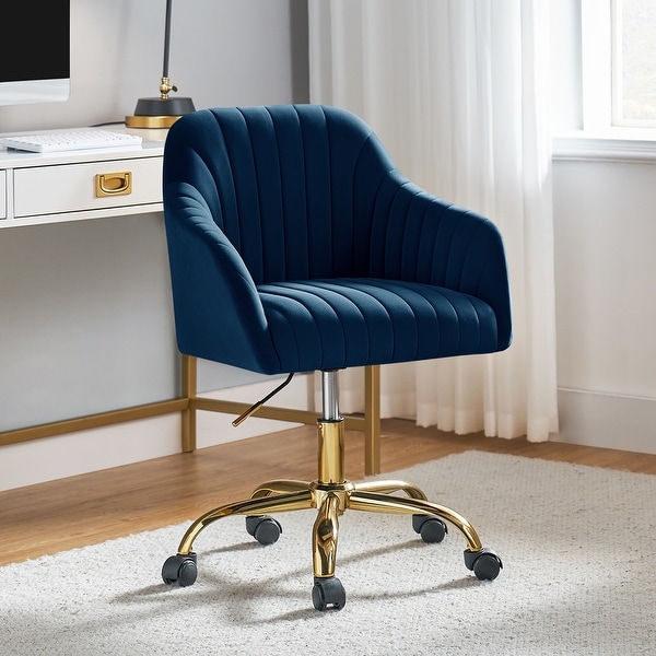 HULALA HOME Violeta Modern Velvet Upholstered Height Adjustable